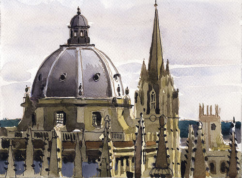 PRINTS | Skyline of Radcliffe Square as seen from the cupola of the Sheldonian Theatre