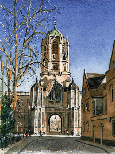 PRINTS | Tom Tower, Christ Church. Base of Tower by Cardinal Wolsey (1529)